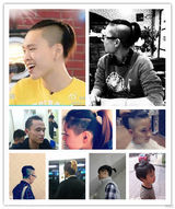 组图：张玮粉友逆袭晒造型：连德性都一样