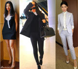 组图：朱珠潮流街拍曝光 俏美知性皆相宜