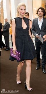 高清组图：格温妮丝-帕特洛新发型亮相秀乳沟