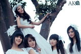 组图：少女团体AK98拍公益写真 宛若绿色天使