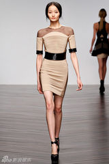 组图：19岁名模刘旭连登伦敦纽约国际时装周