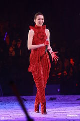 组图：梁咏琪个唱落幕性感典雅 外籍男友现身支持