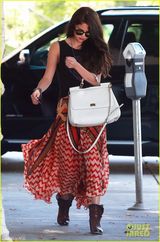 赛琳娜飘逸长裙似花姑娘 赠流浪者钱显爱心(图)