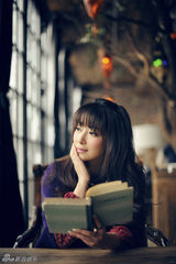 组图：陈紫函初春暖色系写真休闲时尚