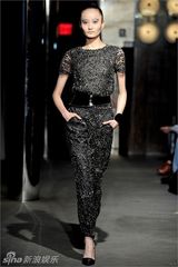 组图：19岁名模刘旭连登伦敦纽约国际时装周