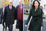组图：邓文迪与默多克正式离婚 黑脸走出法院