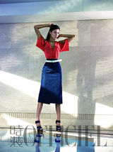 组图：张蓝心时装写真变身时尚摩登女郎