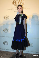 组图：陈慧琳蓝裙温婉上海捞金 似走出流产阴霾