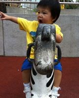 组图：胡静晒爱子新照 小王子玩兴奋“走光”