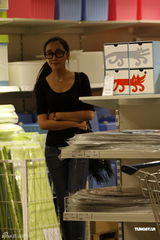 高清组图：杜晓婷购物中心采购被拍