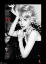 高清组图：刘嘉玲2011年历曝光 成熟性感金发烟熏妆