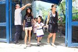高清组图：陈奕迅夫妇与彭羚送爱女返校复课