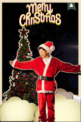 组图：HOPE组合写真化身圣诞老人送祝福