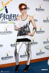 幻灯图：郑秀雯黑超现身 否认与安仔结婚传闻