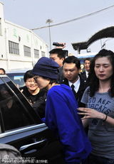 组图：王菲抵昆明备唱 蓝色休闲装潮味十足