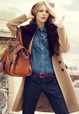 组图：俄罗斯超模萨莎-彼福瓦洛娃时尚秋装写真