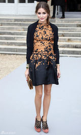 高清组图：纽约名媛奥利维亚-巴勒莫巴黎街拍