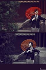 幻灯图：《名师》何汶航写真 混血男孩混搭造型