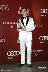 幻灯：亚洲电影大奖后台星光耀眼 获奖者喜笑颜开