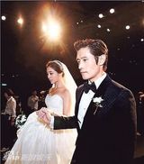 组图：李秉宪李珉廷大婚甜蜜互送吻 群星道贺