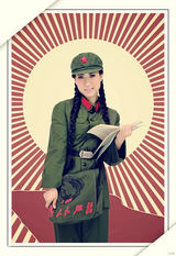 组图：芙蓉姐姐红歌写真迎党生日 麻花辫清纯如水