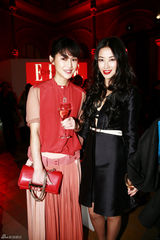 组图：陈燃粉红长裙优雅亮相巴黎时尚夜