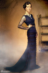 高清图：刘孜曝光全新大片 复古造型尽显女神风范