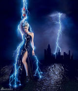 组图：生化女郎米拉-乔沃维奇拍摄限量版玄幻年历