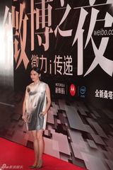 组图：2012新浪微博之夜红毯-姚晨冷艳造型