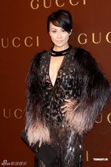 组图：郭富城出席时装展略显臃肿 刘嘉玲穿露背礼裙