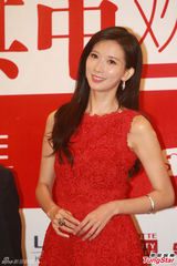 组图：林志玲蕾丝裙性感代言 谈演技避而不答