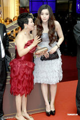 幻灯图集：范冰冰出席剪彩仪式 飘逸裙装化身美人鱼