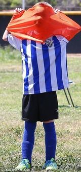 组图：布兰妮两子踢球 父亲与前夫携手围观