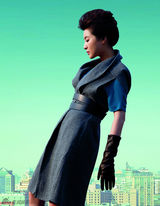 组图：王雅捷冬日写真展优雅淑媛气质