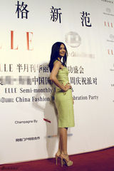 组图：姚晨亮相时装周红毯 气质优雅微笑甜美