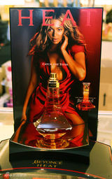 幻灯图集：碧昂斯深蓝色华丽礼服亮相 大派香吻