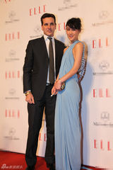 组图：陈燃天蓝礼服优雅亮相北京风尚夜