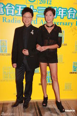 组图：黄贯中等出席电台台庆 曝朱茵预产期冬至