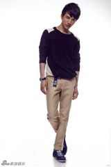 组图：许诺演绎秋装时尚大片 干净利落显忧郁气质