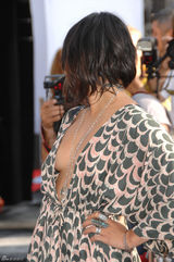 高清组图：瓦妮莎-哈金斯深V长裙亮相光彩夺目