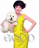 高清图：孙俪新春写真 抱玩具熊显可爱纯真一面