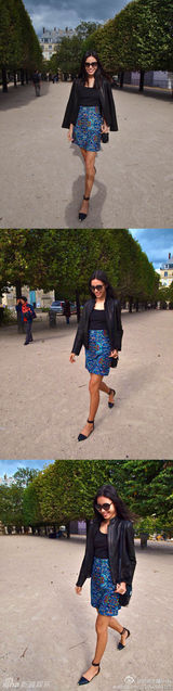 组图：时尚主播linda携老公现身巴黎时装周