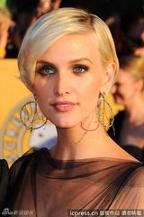 组图：演员工会奖红毯阿什莉-辛普森薄纱裙性感