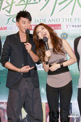 高清图：林峰容祖儿广州谢票 翡翠明珠内地票房佳