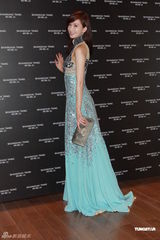 组图：林志玲长裙亮相否认整容 胡兵做电影监制