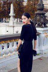 组图：颖儿红唇魅影气场足 巴黎街拍身姿曼妙