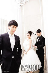 组图：潘辰写真登杂志 首穿婚纱展现少女气质