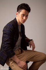 组图：李金哲英伦风写真复古时尚