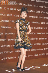 幻灯图：巩俐低胸亮相艳压群芳 型男阮经天变害羞