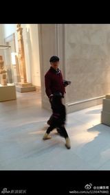 组图：王诗龄游博物馆看音乐剧 甜笑露文艺范儿